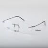 1 Pair Metal Frame Temple Arms Titanium Rimless Glasses Legs and Stainless Steel Nose Bridge Glasses Replacement Temple Eyewear Frame Temple with Double Rubber Plug(Gun Color) view 2
