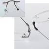1 Pair Metal Frame Temple Arms Titanium Rimless Glasses Legs and Stainless Steel Nose Bridge Glasses Replacement Temple Eyewear Frame Temple with Double Rubber Plug(Gun Color) view 3