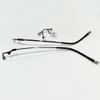 1 Pair Metal Frame Temple Arms Titanium Rimless Glasses Legs and Stainless Steel Nose Bridge Glasses Replacement Temple Eyewear Frame Temple with Double Rubber Plug(Gun Color) view 4