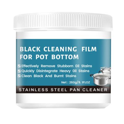 Jeamoen Powerful Burnt Residue Remover Paste For Cookware,Cleaner For Pots And Pans,Pot Cleaner For Bottom Of Pans,Black Cleaning Film For Pot Bottom (1PC)