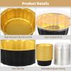 100 PCS Aluminum Foil Cups with Lids, 8 oz Disposable Ramekins for Baking Serving, Round Foil Containers with Clear Lids for Cupcakes, Desserts, Pudding, Muffins, Party, Holiday Events view 4