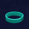 2 Pack Teal Anti-Bullying Silicone Bracelet 7 Inch Small Wristband with Band Against Bullying Message Rubber Awareness Wristband for School Events, Fundraisers & Kindness Campaigns - 1 Bracelet view 2