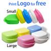 100 pcs Denture Box with Customizable Logo Dental Storage Container for Aligners, Mouth Guard Container Case (WHITE, L) view 4
