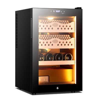 50l Electric Cigar Humidors Temperature Control Cabinet with Spanish Cedar Wood Shelves Drawer and Temperature Control, for Fathers, Husbands, Gentlemen & Cigar Enthusiasts,Winecabinet