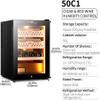50l Electric Cigar Humidors Temperature Control Cabinet with Spanish Cedar Wood Shelves Drawer and Temperature Control, for Fathers, Husbands, Gentlemen & Cigar Enthusiasts,Winecabinet view 2