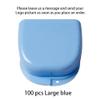 100 pcs Denture Box with Customizable Logo Dental Storage Container for Aligners, Mouth Guard Container Case (BLUE, L) view 2