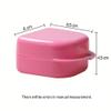 100 pcs Denture Box with Customizable Logo Dental Storage Container for Aligners, Mouth Guard Container Case (BLUE, L) view 3