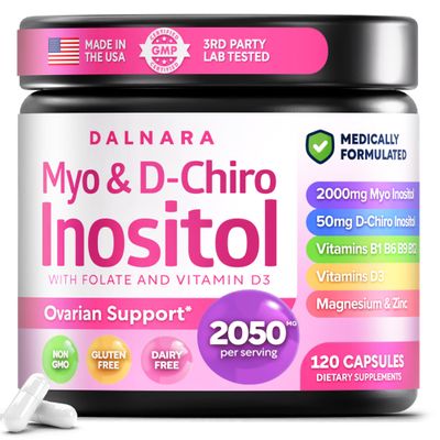 Myo-Inositol & D-Chiro Inositol Supplement for Women 120ct Ideal 40:1 Ratio