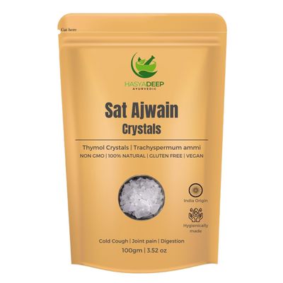 Hasyadeep Sat Ajwain | Thymol Crystal | Traditional Ayurvedic Herb (200gm)