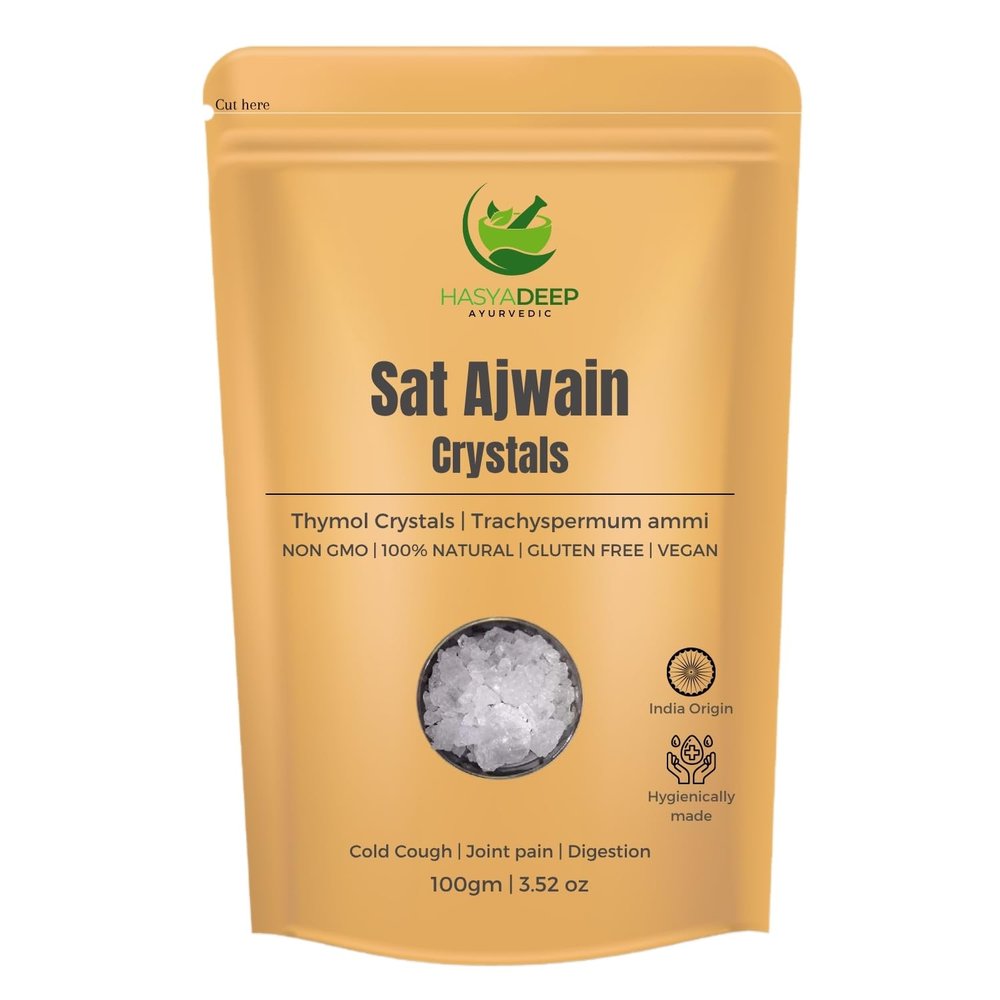Hasyadeep Sat Ajwain | Thymol Crystal | Traditional Ayurvedic Herb (200gm)