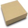 RJ Displays Cotton Filled Brown Kraft Color Cardboard Paper Jewelry Bracelet, Watch, Large Necklace, Jewelry Set, Gift Retail Packaging Box (Pack of 100, 3.5" x 3.5" x 1.0") view 1