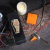 Bloody Good Cheddar, Matured Red Leicester Halloween-Themed Cheddar Cheese in Black Wax Coffin Shape, 7 Ounces view 1