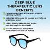 Medspex R785 Color Therapy Reading Glasses +2.25 Gloss Black/Baby Blue Unisex Fluorescent Light Sensitivity Chromotherapy Chakra Healing view 2