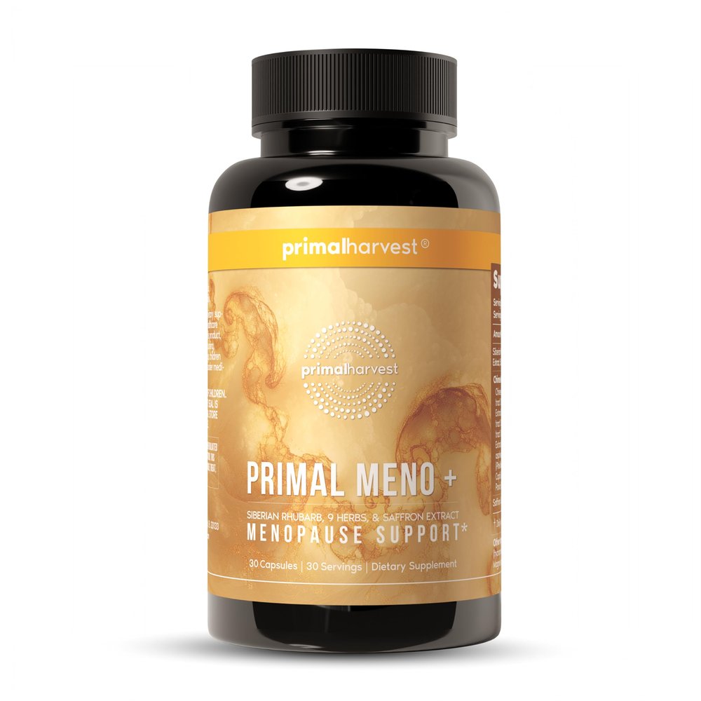 Primal Harvest Meno+ Menopause Support with Saffron & Chinese Herbs Support Mood, Menopausal Symptom Relief, & General Well-Being (1 Pack)