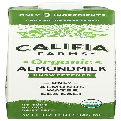 Califia Farms Organic Unsweetened Almond Milk, 32 FZ