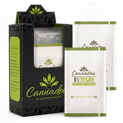 75% RH Cannadew Two-Way Humidity Control Pack 8g (30 Pack) Moisture Absorbers & Hydration Packets for Storage