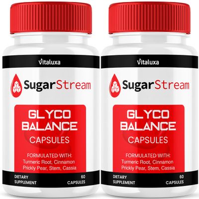(2 Pack) Sugar Stream Capsules, SugarStream Balance Blood Health Support Supplement Pills, Advanced Glyco Optimizer Formula Capsulas, Premium Natural Ingredients for Overall Health & Wellness (120 ct)