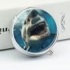 Shark Mouth Pill Box 3 Compartment Waterproof Pill Case with Mirror Portable for Purse Pocket Daily Medicine Vitamin Organizer Travel Med Container Holder for Fish Oil Supplements view 4