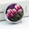 Tulip Flowers Pill Box 3 Compartment Waterproof Pill Case with Mirror Portable for Purse Pocket Daily Medicine Vitamin Organizer Travel Med Container Holder for Fish Oil Supplements view 4
