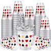 KaTiSeMo Casino Party Decorations Cups 50 Pack, Las Vegas Casino Cups 12 oz Disposable Plastic Poker Cups with Playing Card Suits for Casino Game Night Party Supplies, Vegas Birthday Favors view 1