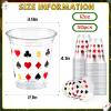 KaTiSeMo Casino Party Decorations Cups 50 Pack, Las Vegas Casino Cups 12 oz Disposable Plastic Poker Cups with Playing Card Suits for Casino Game Night Party Supplies, Vegas Birthday Favors view 2