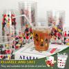 KaTiSeMo Casino Party Decorations Cups 50 Pack, Las Vegas Casino Cups 12 oz Disposable Plastic Poker Cups with Playing Card Suits for Casino Game Night Party Supplies, Vegas Birthday Favors view 4