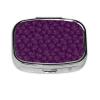 Travel-Sized Pill Organizer Compact Compartment Vitamin Case Cruise Flight Carry-On Must-Have, Gold Rose Floral Flower Purple view 1