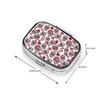 Mini Pill Organizer Moisture-Proof Design Daily Vitamin Case Compact Purse Carry Essential, Dia De Los Muertos Day of The Dead Skull Floral view 3