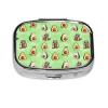 Pocket Pill Box Compact Metal Vitamin Organizer Leak-Proof Design Men Women Commute Essentials, Cute Avocado Animals view 1