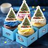 50 PCS Edible Christmas Tree Cupcake Toppers Green Xmas Cupcake Picks Wafer Paper Merry Christmas Party Decorations for Edible Xmas Theme Baby Shower Birthday Party Cake Decorations Supplies view 3
