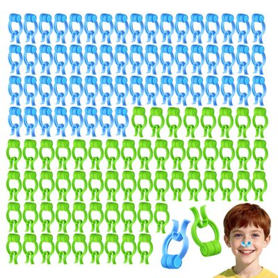 120 Pcs Plastic Foam Nose Stop Clips Nose Nasal Stopper Clips for Accidental or Emergency Condition for Kids Adult Emergency Accident(Blue, Green)