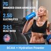 BCAA Powder + HYDRATION Electrolyte Formula | 7G BCAA, 2.5G Electrolytes per Serving | Muscle Recovery & Support | Non-GMO, Gluten Free, Keto Friendly, Zero Sugar | Natural Flavor | 30 Servings | 2pk view 2