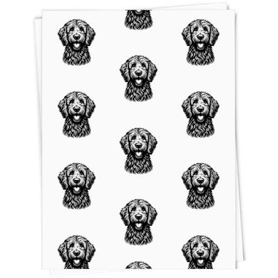 Azeeda 5 x A1 'Happy Goldendoodle Dog' Gift Wrap/Wrapping Paper Sheets (GI00116018)