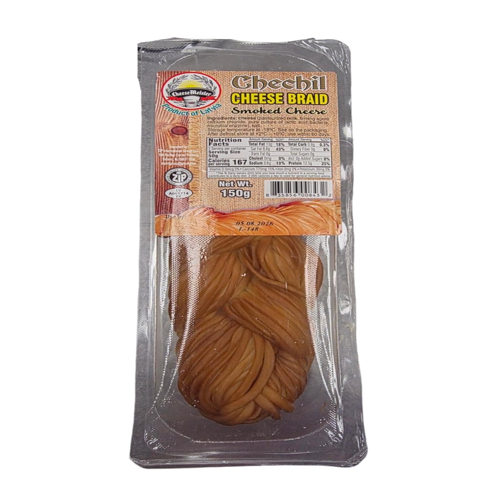 Chechil Cheese Braid 2 Pack Smoked String Cheese Traditional Eastern European Snack 150g Each by CheeseMeister