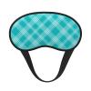 Eye Sleep Masks for Women Men - Elastic Band Blackout Teal White Plaid Print Travel Eye Masks for Sleep Airplane, Comfy Night Sleeping Mask Cover for Nap and Party Games view 1