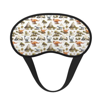 Eye Sleep Masks for Women Men - Elastic Band Blackout Mountain Forest Dinosaur Print Travel Eye Masks for Sleep Airplane, Comfy Night Sleeping Mask Cover for Nap and Party Games