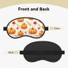 Eye Sleep Masks for Women Men - Elastic Band Blackout Pumpkin Maple Wheat Print Travel Eye Masks for Sleep Airplane, Comfy Night Sleeping Mask Cover for Nap and Party Games view 4