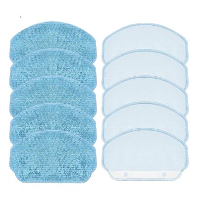 10 Pcs Mop ClothCompatible For ZCWABR150/BR151Compatible For ONSONBR150/BR151 Robot Vacuum Cleaner Dry And Wet Usage Mop Cloths Pad Floor Clean