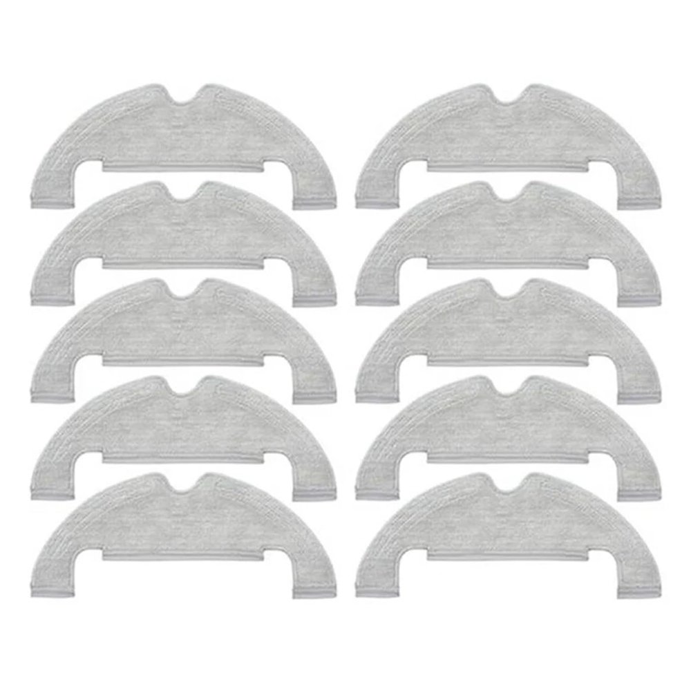 10Pcs Replacement Mop Cloth Rag PadCompatible For XiaomiCompatible For DreameCompatible For Bot D10 Plus RLS3DVacuum Cleaner Spare Parts
