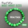 AKDNZ Jade Bracelet for Women & Men - Natural Green Jade Bracelet with 8mm Round Beads, Handmade Adjustable Healing Crystal Jewelry for Spiritual Balance, Luck, Wealth & Protection, Gift for Christmas view 2
