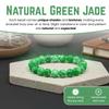 AKDNZ Jade Bracelet for Women & Men - Natural Green Jade Bracelet with 8mm Round Beads, Handmade Adjustable Healing Crystal Jewelry for Spiritual Balance, Luck, Wealth & Protection, Gift for Christmas view 4