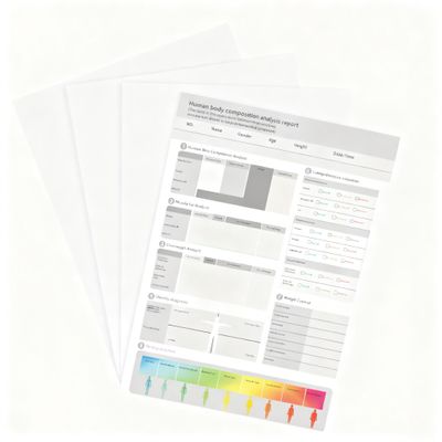 50 Sheets Full Gym Body Scanner Health Monitoring Fat Analyzer Measurement Device Scanner Composition Analyzer Machine Monitors Instrument Printing Paper (900pcs)