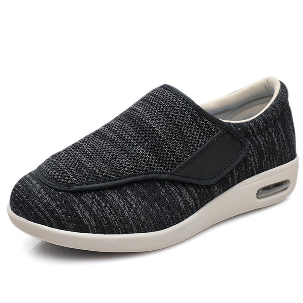 Ortho Diabetic PRO - Comfortable Diabetic Shoes (Black Gray,10.5)