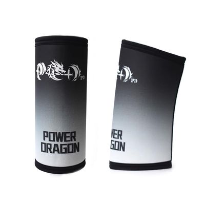 Power Dragon Weightlifting Elbow Sleeves (1 Pair) - 5mm Neoprene Compression Elbow Braces for Men & Women - Support for Bench Press, Powerlifting, Fitness & Gym Workouts (Black & White, 4XL)