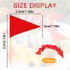 100 PCS Red Triangular Flag Toothpicks - CARGEN Writable Mini Marking Flags for Hamburgers, Fruit Tarts and Cupcakes, Decorative Picks for Wedding, Buffet, Tea Party and Dinner view 2