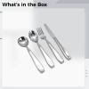 Chewtoyo Ideal for Seniors Recovery Stroke and, Ergonomic with Spoon, Knife and Fork Grip, Steel Stainless Silverware Set Hand Tremors for, 4 Weighted Pcs Utensils Parkinson's Patients Eating view 3