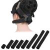 8 PCS Satin CPAP Mask Strap Covers, Comfortable CPAP Strap Covers, Silky CPAP Mask Cushions to Fit Airfit f20 Headgear, Anti Wrinkle CPAP Hair Protector for Reducing Red Marks (Black) view 1