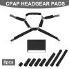 8 PCS Satin CPAP Mask Strap Covers, Comfortable CPAP Strap Covers, Silky CPAP Mask Cushions to Fit Airfit f20 Headgear, Anti Wrinkle CPAP Hair Protector for Reducing Red Marks (Black) view 2