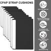 8 PCS Satin CPAP Mask Strap Covers, Comfortable CPAP Strap Covers, Silky CPAP Mask Cushions to Fit Airfit f20 Headgear, Anti Wrinkle CPAP Hair Protector for Reducing Red Marks (Black) view 3