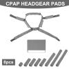 8 PCS Satin CPAP Mask Strap Covers, Comfortable CPAP Strap Covers, Silky CPAP Mask Cushions to Fit Airfit f20 Headgear, Anti Wrinkle CPAP Hair Protector for Reducing Red Marks (Grey) view 2